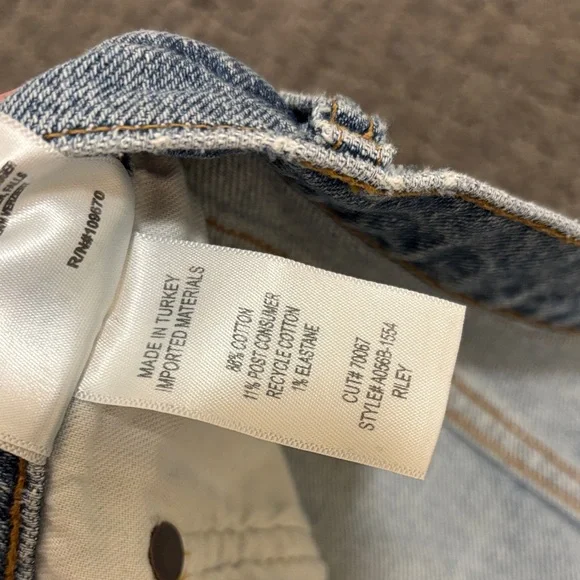 Agolde Riley size 28 Classic Blue Jeans like new